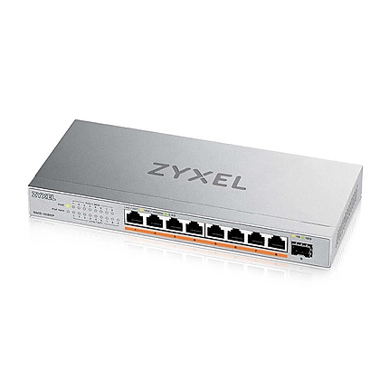 ZyXEL XMG-108 8 Ports 2,5G + 1 SFP+, 8 ports 100W total PoE++ Desktop MultiGig unmanaged Switch