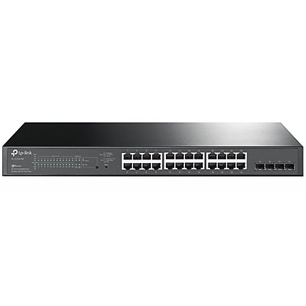 TP-Link TL-SG2428P 24-Port Gigabit PoE+ Smart Switch, 24 x G RJ45 + 4 x SFP, 802.3at/af, 250W PoE Power,Static Routing, Tag-based VLAN,STP/RSTP/MSTP,IGMP V1/V2/V3 Snooping,802.1P QoS,Rate Limiting,Port Trunking,Port Mirroring, SNMP, RMON,1U