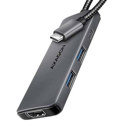 AXAGON HMC-5H8K USB 5Gbps hub, 2x USB-A, USB-C, HDMI 8k/30Hz, PD 100W,