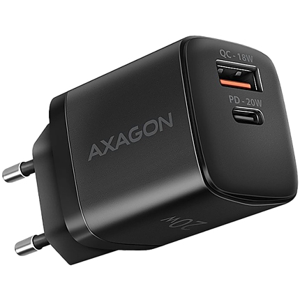 AXAGON ACU-PQ20 wall charger QC3.0/AFC/FCP + PD type-C, 20W, black