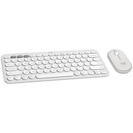 LOGITECH Pebble 2 Bluetooth Keyboard Combo - TONAL WHITE - US INT'L