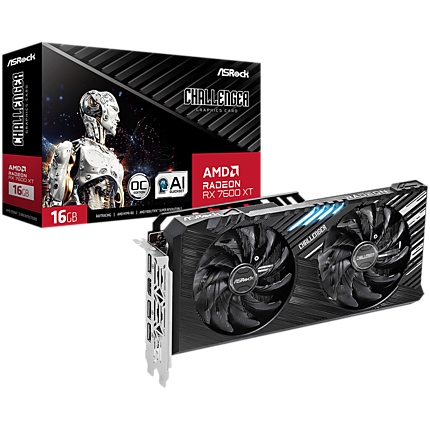 ASROCK Video Card AMD Radeon RX 7600 XT Challenger 16G OC