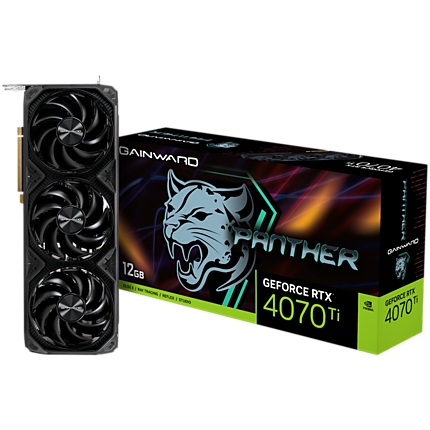 Gainward GeForce RTX 4070Ti Panther 12GB GDDR6X, 192 bit, 1x HDMI 2.1, 3x DP 1.4a, 3 Fan, 1x 16-pin power connector, recommended PSU 750W, NED407T019K9-1043Z