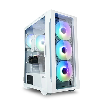 Zalman кутия Case ATX - I3 NEO TG White - aRGB, Tempered Glass