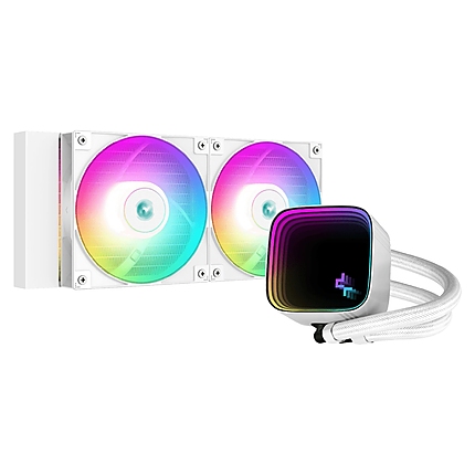 DeepCool водно охлаждане Water Cooling LS520 SE White - Addressable RGB, Infinity mirror design - LGA1700/AM5