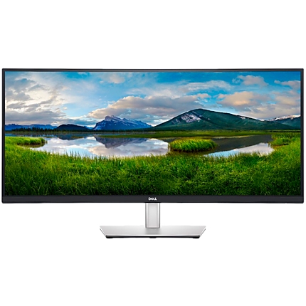 Dell P3424WE Curved USB-C Hub Monitor LED, 34", WQHD 3440x1440 60Hz, 21:9, 3800R, IPS, Anti-glare, 3H Hard Coating, Comfort V, Flicker Free, 300 cd/m2, 1000:1, 178°/178°, 5ms/8ms, Touchscreen, DP, HDMI, USB-C 3.2 Gen 1, LAN, Height, Swivel, Tilt, 3