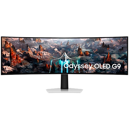 Monitor LED Samsung LS49CG934SUXEN Odyssey G93SC, 49" DQHD Curved 1800R 32:9 (5120x1440) QD-OLED 240z, 250 cd/гЋЎ, 1m:1, DisplayHDR True Black 400, 0.03ms(GTG), 178/178, FS PP, 1xDP 1xHDMI, 2x5W Speakers, Tilt/HeightAdj, Remote, VESA 100x100, 2Y