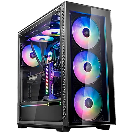 DeepCool MATREXX 70 ADD RGB 3F Mid Tower Case, E-ATX/ATX/Micro ATX/Mini-ITX , 2xUSB2.0, 1xUSB3.0, 1xAudio, 1xMic, ABS+SPCC+Tempered Glass, Pre-installed: Front: 3Г—120mm ADD-RGB Fan Rear: 1Г—120mm black fan, Mesh Panel DP-ATX-MATREXX70-BKG0P-3F