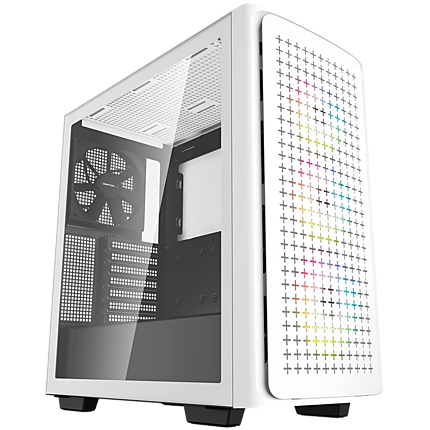 DeepCool CK560 White Mid Tower Case, Mini-ITX / Micro-ATX / ATX / E-ATX, 2xUSB3.0, 1xAudio, 1xType-C, ABS+SPCC+Tempered Glass, Mesh Pane R-CK560-BKAAE4-G-1