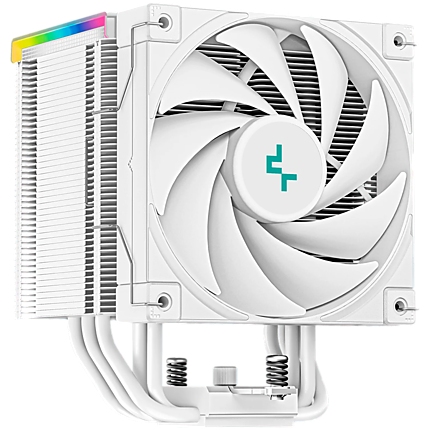 DeepCool AK500 Digital WH, CPU Air Cooler, 1x120mm FK120 PWM FDB Fan, ARGB, Digital Display, White, TDP 240W, 5 Heatpipes, Fluid Dynamic Bearing, LGA2066/2011-v3/2011/1700/1200/1151/1150/1155, AMD AM5/AM4, 127Г—117Г—160 mm(LГ—WГ—H), 3Y, R-AK500-WHADM