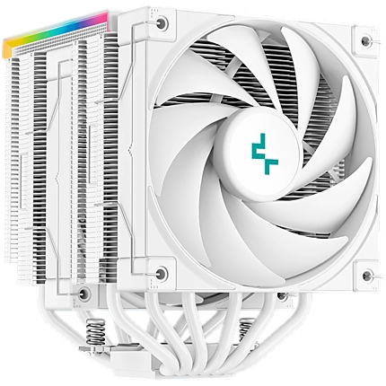 DeepCool AG620 Digital WH, CPU Air Cooler, White 2x120mm ARGB PWM Fan, TDP 260W, 6 Heatpipes, Intel LGA2066/2011-v3/2011/1700/1200/115x, AMD AM5/AM4,129Г—138Г—162 mm(LГ—WГ—H), Fluid Dynamic Bearing, 2y, R-AK620-WHADMN-G