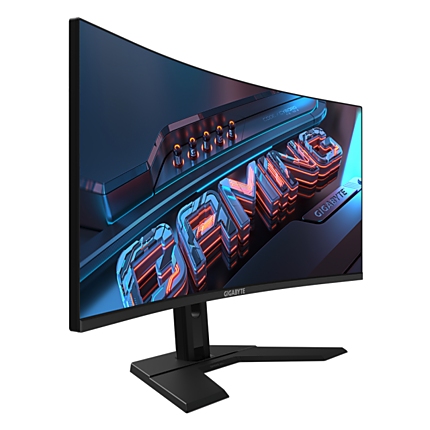 Геймърски Монитор Gigabyte GS34WQC, 34" SS VA WQHD 3440x1440 , Curved 1500R, 120Hz(OC 135Hz), 1ms, HDR Ready