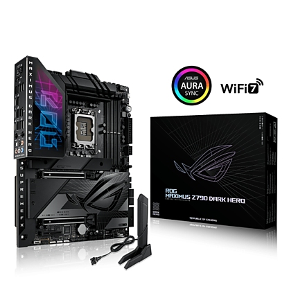 Дънна платка ASUS ROG MAXIMUS Z790 DARK HERO, LGA 1700, DDR5, ATX, Wi-Fi 7, AURA Sync RGB