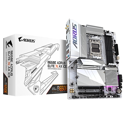 Дънна платка GIGABYTE Z790 AORUS ELITE AX ICE LGA 1700, PCIe 5.0, ATX, Wi-Fi 6E, RGB Fusion, DDR5