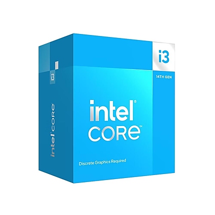 Процесор Intel Raptor Lake Core i3-14100F, 4 Cores, 8 Threads (3.5GHz Up to 4.7Ghz, 12MB, LGA1700), 60W, BOX