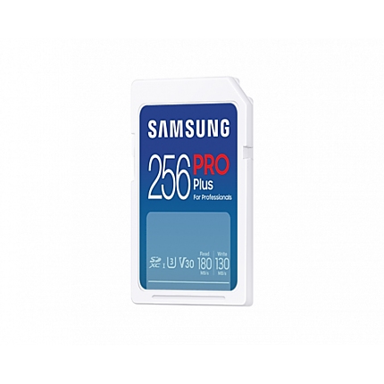 Карта памет Samsung PRO Plus, SD Card, 256GB, Бяла