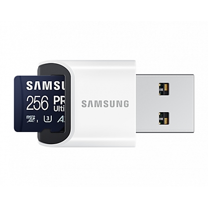 Карта памет Samsung PRO Ultimate, microSDXC, UHS-I, 256GB, Адаптер, USB четец