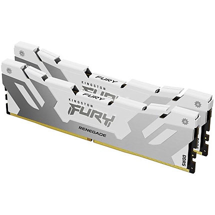 Памет Kingston Fury Renegade White 32GB(2x16GB) DDR5 7200MHz CL38 KF572C38RWK2-32, XMP