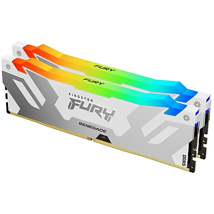 Памет Kingston Fury Renegade White RGB 32GB(2x16GB) DDR5 7200MHz CL38 KF572C38RWAK2-32, XMP