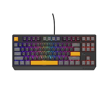 Genesis Gaming Keyboard Thor 230 TKL Anchor Gray Positive US RGB Mechanical Outemu Red