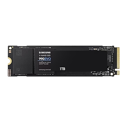 Samsung SSD 990 EVO 1TB PCIe 4.0 NVMe 2.0 M.2 V-NAND TLC, 256-bit Encryption, Read 5000 MB/s Write 4200 MB/s