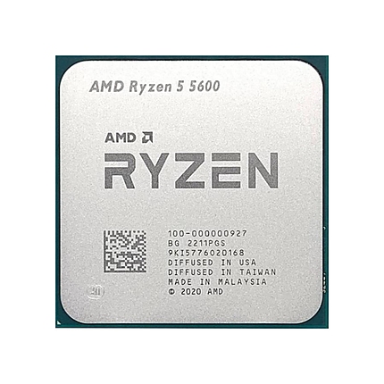 Процесор AMD Ryzen 5 5600, AM4 Socket, 6 Cores, 12 Threads, 3.5GHz(Up to 4.4GHz), 35MB Cache, 65W, Tray