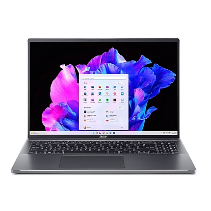 Acer Swift Go16, SFG16-71-58DL, Intel Core i5-1335U (up to 4.60 GHz, 12MB), 16" WUXGA SlimBezel IPS, 16GB LPDDR5,1024GB PCIe NVMe SSD, Intel UMA, WIFI6E+BT, CR Micro SD, QHDCamera, FPR, No OS, Gray