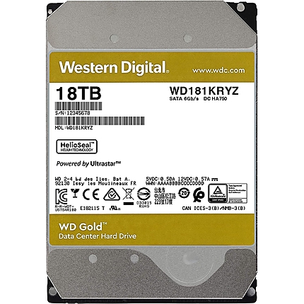 Хард диск WD Gold Enterprise, 18TB, 512MB Cache, SATA3, WD181KRYZ