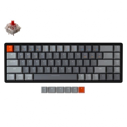 Геймърска Механична клавиатура Keychron K6 Aluminum 65% Gateron Red Switch RGB LED Gateron Red Switch ABS