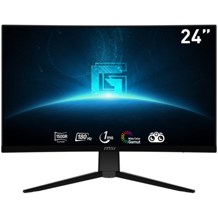 MSI G2422C Curved Gaming Monitor, 24" 180Hz, FHD (1920x1080) 16:9, VA Anti-glare, 1500R curve, 1ms, 250nits, 3000:1, 178°/178°, Adaptive Sync, Adjustable Stand, 1x DP, 2x HDMI, 1xEarphone out, 3Y Warranty