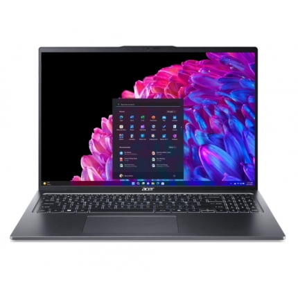 Acer Swift Go16, SFG16-72-7964, Intel Core Ultra 7 155H (up to 4.80 GHz, 24MB), 16" 3.2K OLED 120Hz, 32GB LPDDR5,1024GB PCIe NVMe SSD, Intel UMA, AX+BT 6E, CR Micro SD, QHDCamera, FPR, Win 11 Home, Gray