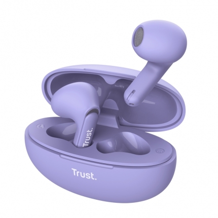 TRUST Yavi Bluetooth ENC Earphones Purple