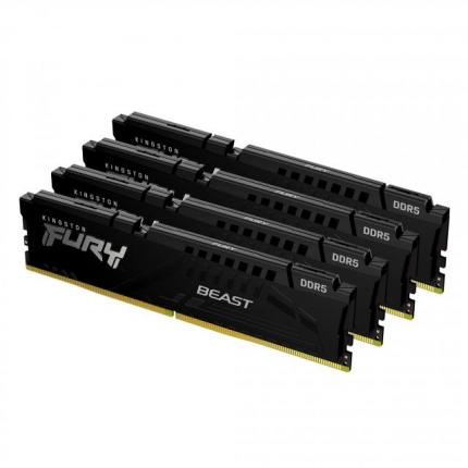 Памет Kingston FURY Beast Black 128GB(4x32GB) DDR5 5600MHz CL36 KF556C40BBK4-128