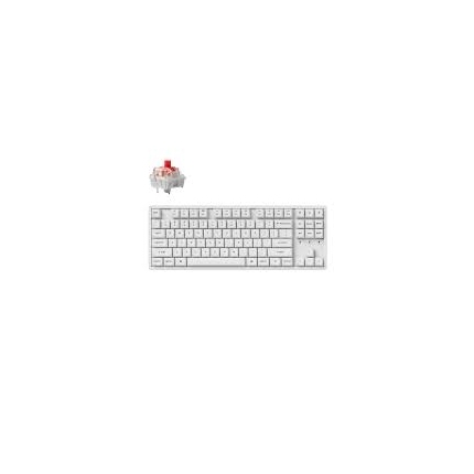 Геймърска механична клавиатура Keychron K8 Pro White QMK/VIA TKL K Pro(Hot Swappable) Red Switch RGB Backlight Alluminium Frame