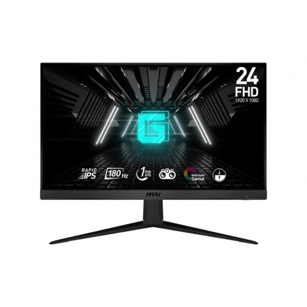 MSI G2412F, 23.8", Rapid IPS, 1ms, 180Hz, AG, FHD 1920x1080, Flat, 16:9, Adaptive-sync, NIGHT VISION, Anti-Flicker, LESS BLUE LIGHT, Frameless, 300nits, 1000:1 , 2x HDMI (2.0b), 1x DP (1.2a), Tilt, VESA, 36M