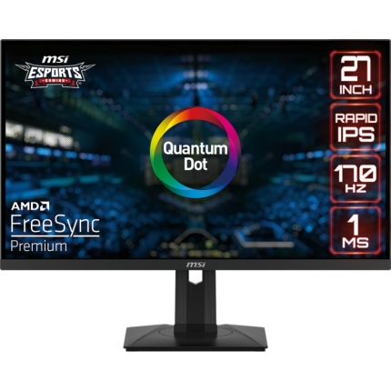 MSI G274QPF E2, 27", Rapid IPS, 1ms, 180Hz, AG, WQHD 2560x1440, Adaptive-Sync, DisplayHDR 400, NIGHT VISION, 400 nits, 1x DP(1.4a), 1x USB Type C (DP Alt, PD 15W), 2x HDMI (2.0b), Heigh Adj. 130mm, Frameless, PIP/PBP, Vesa 75, 9S6-3CC29H-210