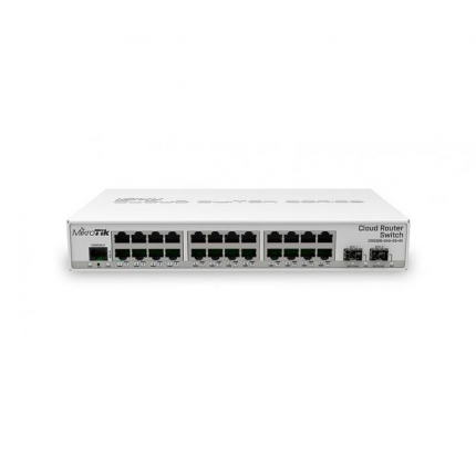 Суич Mikrotik CRS326-24G-2S+IN, 24xGigabit LAN, 2xSFP+ cages