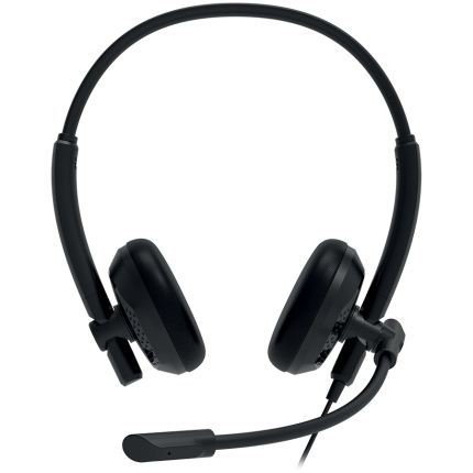 CANYON HS-07, Super light weight conference headset 3.5mm stereo plug,with PVC cable 1.6m, extra USB sound card with PVC cable 1.2m, ABS headset material, size: 16*15.5*6cm. Weight: 100g, Black