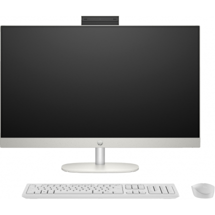 HP All-in-One 24-cr0003nu Shell White, AMD Ryzen 5-7520U(up to 4GHz/8MB/8C), 23.8" FHD AG IPS, 16GB 5500Mhz on-board, 512GB PCIe SSD, WiFi 6 2x2 +BT, HP Keyboard & HP Mouse, Free DOS, 2Y Warranty