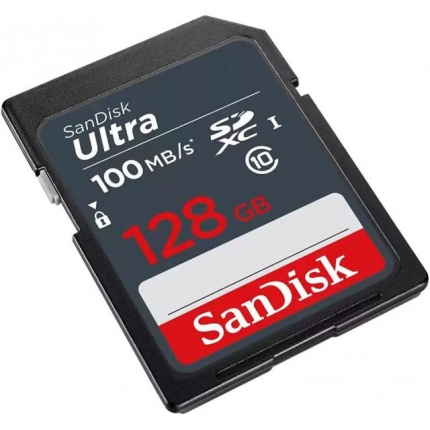 Карта памет SANDISK Ultra SDXC, 128GB, Class 10 UHS-I, 100 Mb/s