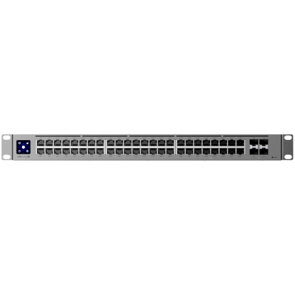 Ubiquiti USW-Pro-Max-48-PoE-EU 48-port, Layer 3 Etherlighting switch with 2.5 GbE and PoE++ output, 16x 2.5 GbE ports including (8) PoE+ and (8) PoE++, 32x GbE ports including (24) PoE+ and (8) PoE++, 4x 10G SFP+ ports, DC power backup ready, 720W