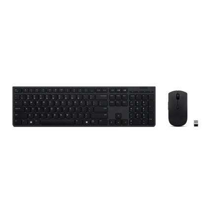 Lenovo Professional Wireless Rechargeable Combo Keyboard and Mouse-US Euro