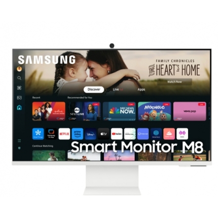 Samsung 32DM801 32" VA SMART 3840x2160, Bluetooth 4.2, WiFi 5, USB-C 65W, 2xUSB, 2xHDMI , Speakers, White