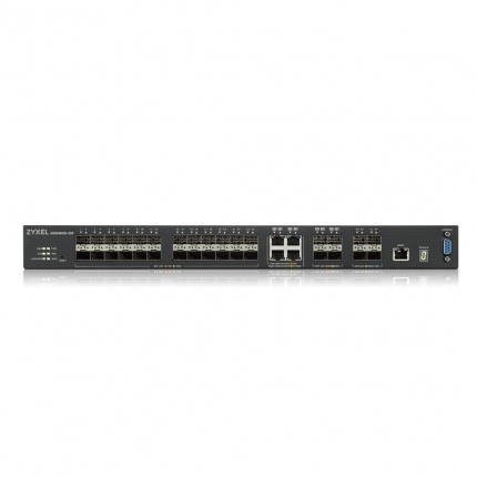 ZyXEL XGS4600-32F L3 Managed Switch, 24 port Gig SFP, 4 dual pers. and 4x 10G SFP+, stackable, dual PSU