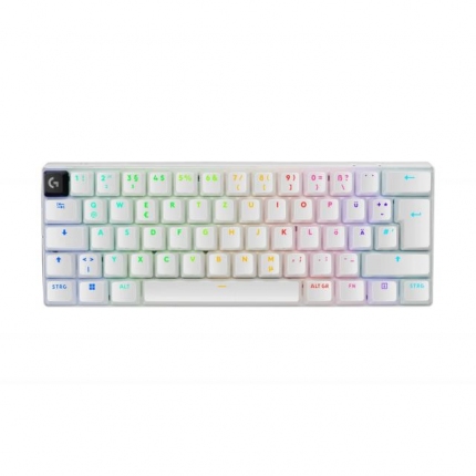 Геймърска клавиатура Logitech Pro X 60 Tactile White, KEYCONTROL, LIGHTSYNC, RGB, Бяла