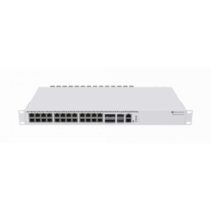 Суич Mikrotik CRS326-4C+20G+2Q+RM, 20x 2.5 Gigabit, 4x COMBO, 2x 40 Gigabit QSFP+