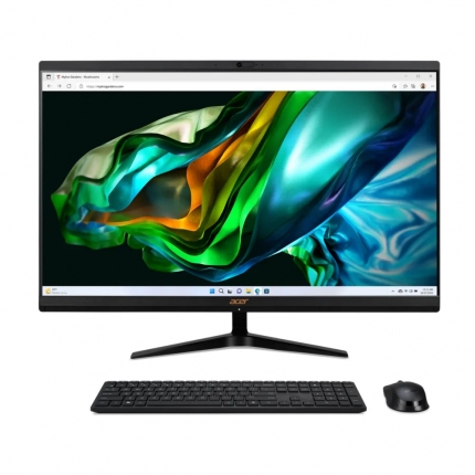 Acer Aspire C27-1800 27" FHD IPS AiO, Intel Core i5-12450H (up to 4.40GHz, 12MB), 16GB DDR4, 1024GB SSD, Free 2.5" HDD slot, no DVD, Intel UHD, HDMI out, USB 3.2, USB 2.0, Type- C, RJ-45, WiFi AX&BT, Cam + mic., KBD& Mouse USB, Tilt, NO OS, 2Y Warr.