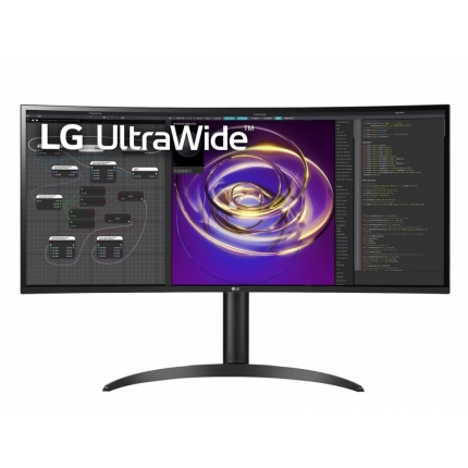 LG 34WP85C-B, 34" 21:9 Curved WQHD (3440x1440) IPS, 5ms, CR 1000:1, 300 cd/m2, HDR 10, DCI-P3 95%, AMD FreeSync, USB Type-C, HDMI, DisplayPort, Speaker 2ch 7w, PBP, Height Adjustable Stand, Tilt , Black