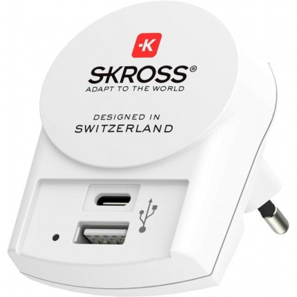 Адаптер-зарядно SKROSS Euro USB Charger 1.302423, USB-А, USB-C