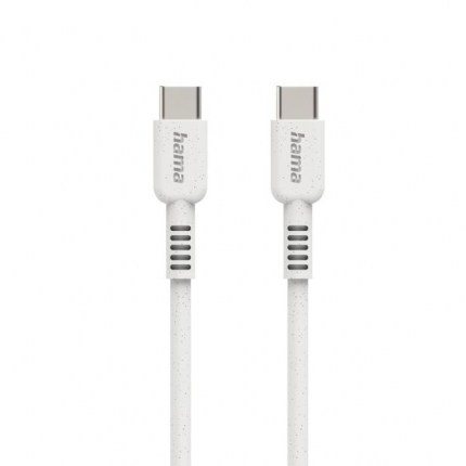 Кабел за зареждане HAMA "Eco", USB-C - USB-C, 1 м, бял